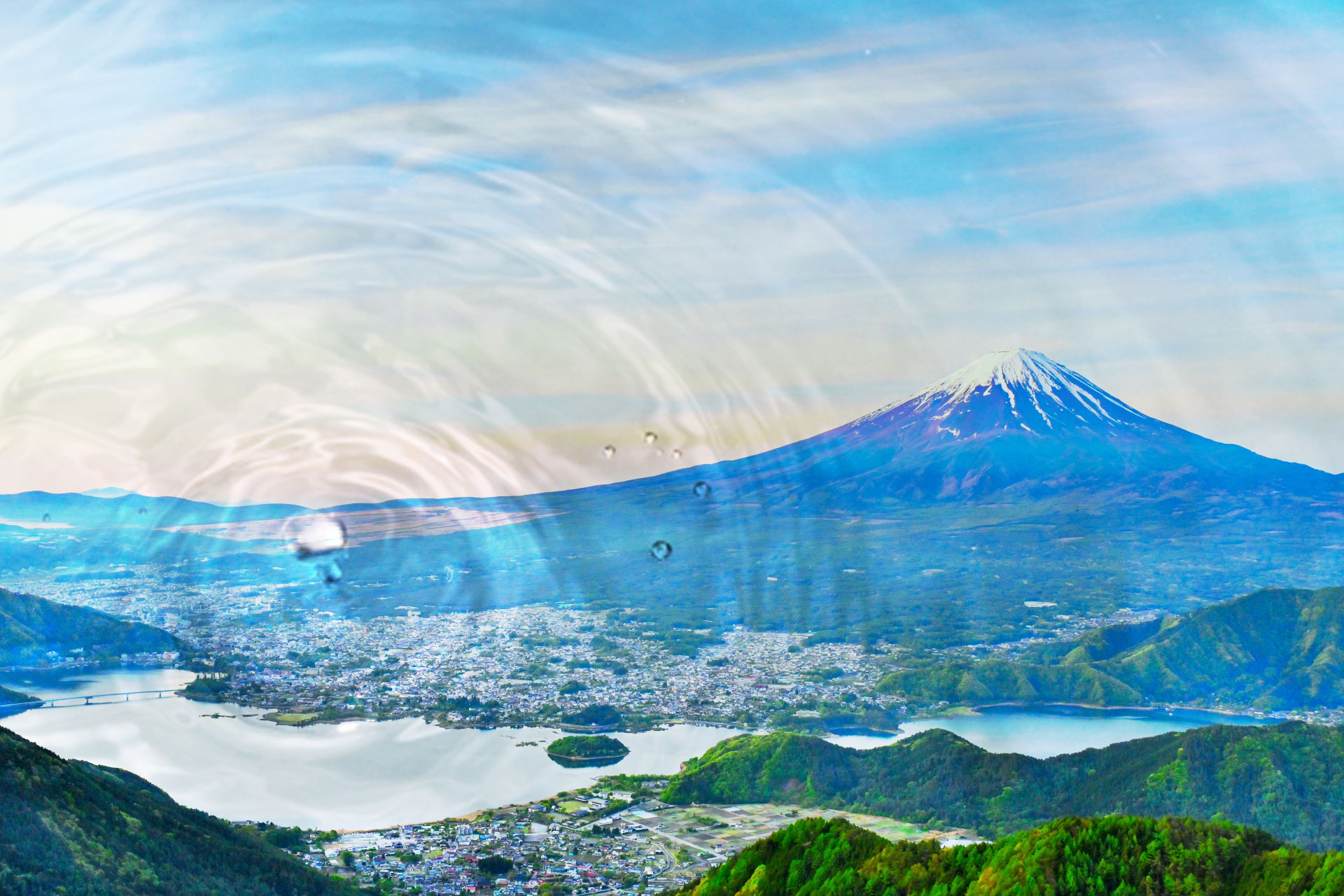 山梨県から見る富士山